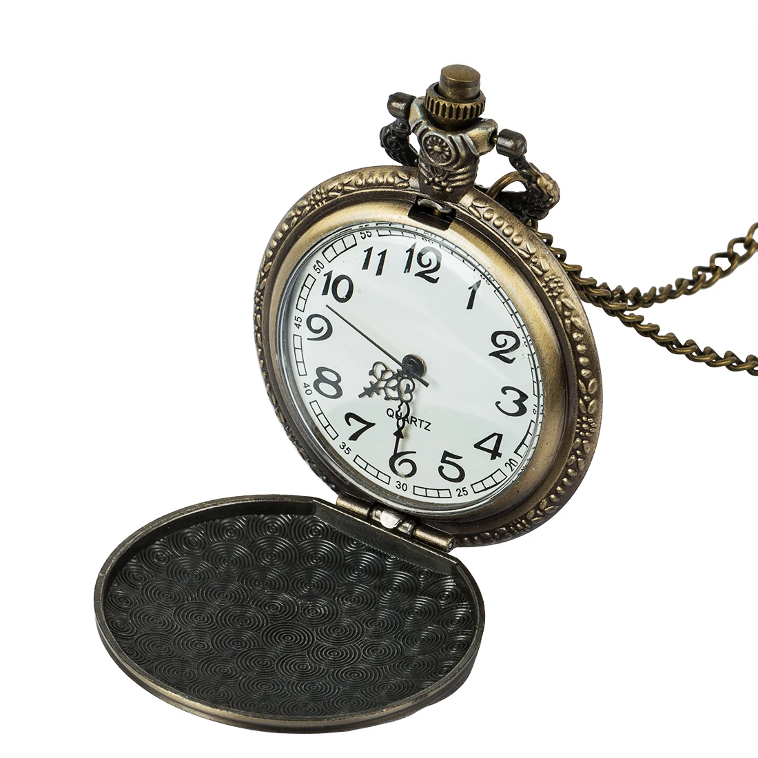 

Vintage Watch Necklace Steampunk Skeleton Mechanical Fob Pocket Watch Clock Pendant Hand-winding Men Women Chain Gift