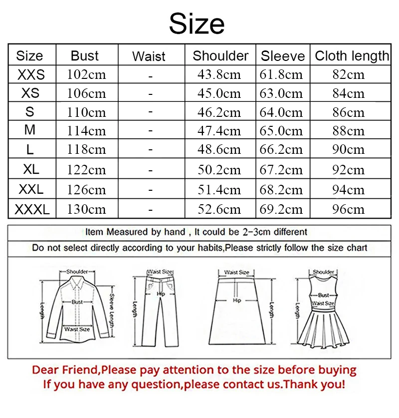 size xxs-3xl