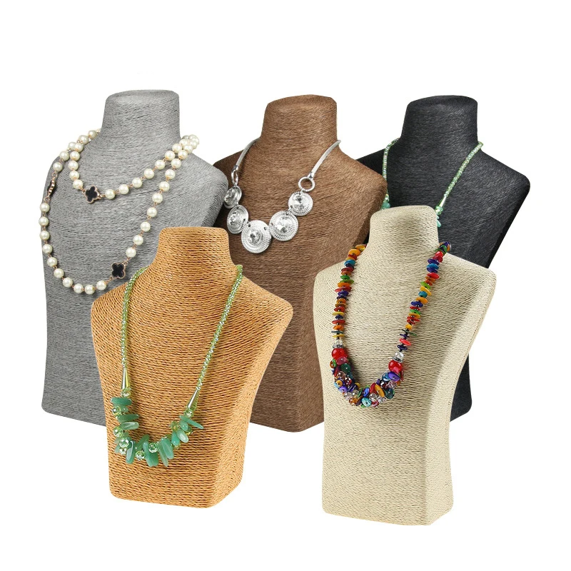  Hemp Rope Necklace Display Stand Holder Nice New Design Necklace Hanger High Quality Jewelry Displa