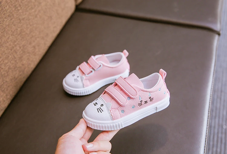 Bekamille/Детская спортивная обувь; Модные Повседневные кроссовки с рисунком кота из мультфильма; детская обувь для девочек; обувь принцессы; Студенческая обувь для бега; 2 цвета