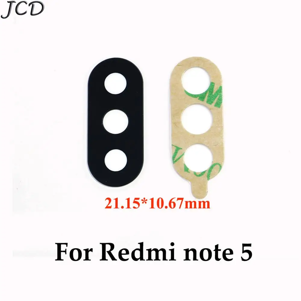 JCD 2 шт./лот задняя камера стеклянный объектив для Xiaomi Redmi 5 plus 5A Y1 lite prime для Redmi Note 5 5A с наклейкой