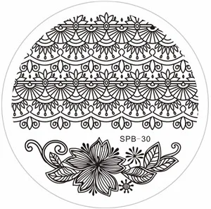 Цветок Рождество винтажный узор дизайн ногтей шаблон штамповочных плит DIY ногтей печать изображения пластины набор