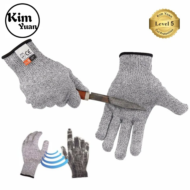 

KIM YUAN 10Pair Cut Resistant Gloves Mechanic General Utility Breathable Work Gloves Touch Screen, Skid Abrasion Resistant 056