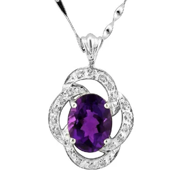 

Collares Collier Qi Xuan_Purple Stone Pendant Necklaces_Real Necklace_Quality Guaranteed_Manufacturer Directly Sales