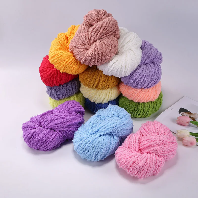 

100g/ball Worsted 5 ply Multi color Soft Coral Velvet Yarn Wool Cashmere Yarn for Hand Knitting Crochet DIY Towel Thread JK505