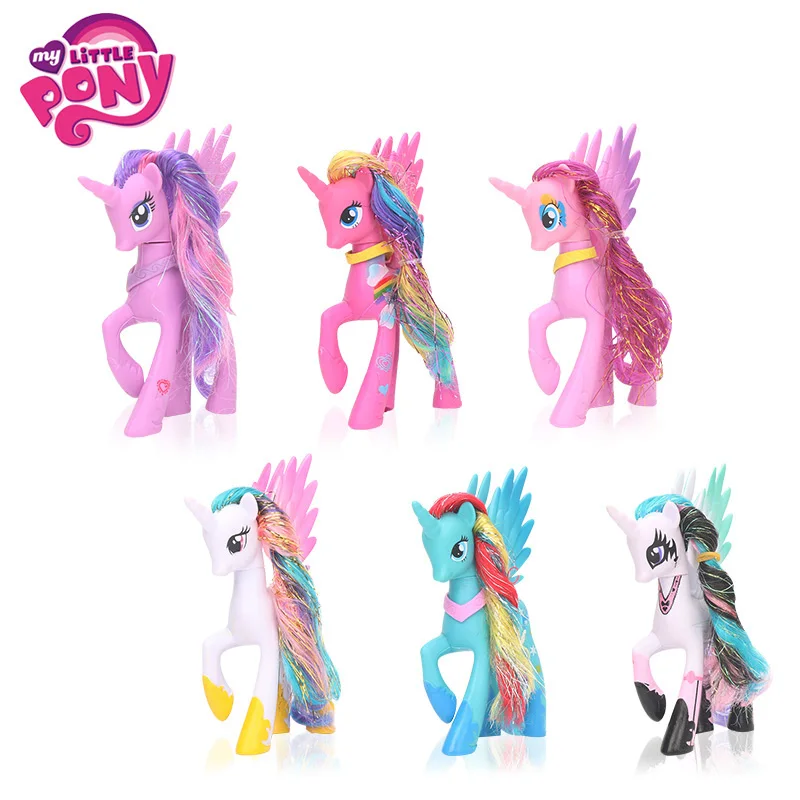 14 см игрушки My Little Pony пони Принцесса Селестия Луна юбкой всех цветов радуги