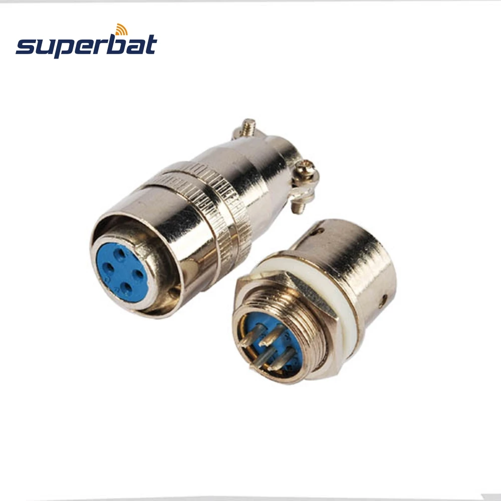 Superbat XLR штекер авиации 4 Pin Ham радио PCB прямой радиочастотный коаксиальный разъем