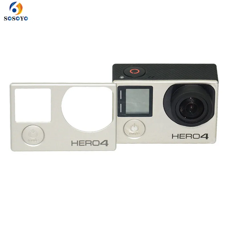 Front Cover Faceplate Frame Housing Replacement Repair Part For Gopro Hero 4 Black And Silver Camera Front Cover Faceplate Frame Housing Replacement Repair Part For Gopro Hero 4 Black And Silver Camera