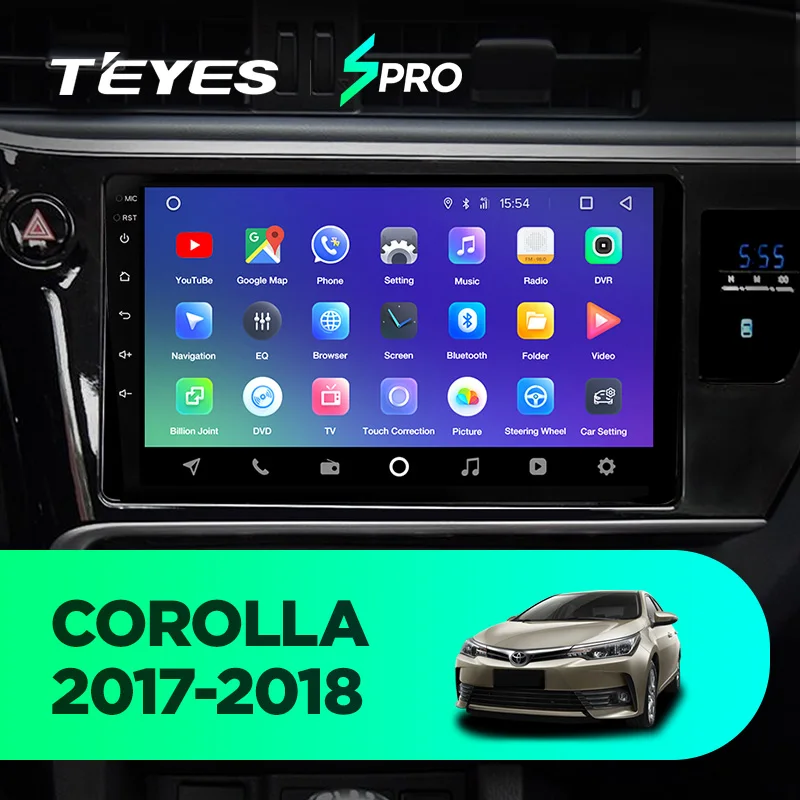 Top TEYES SPRO car dvd gps multimedia player For Toyota Corolla 2017-2018 car dvd navigation radio video audio player no car 2 din 1