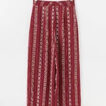 Fahison для женщин NewYLW45-F0032 Мода в полоску с разрезом высокой талии Слаксы