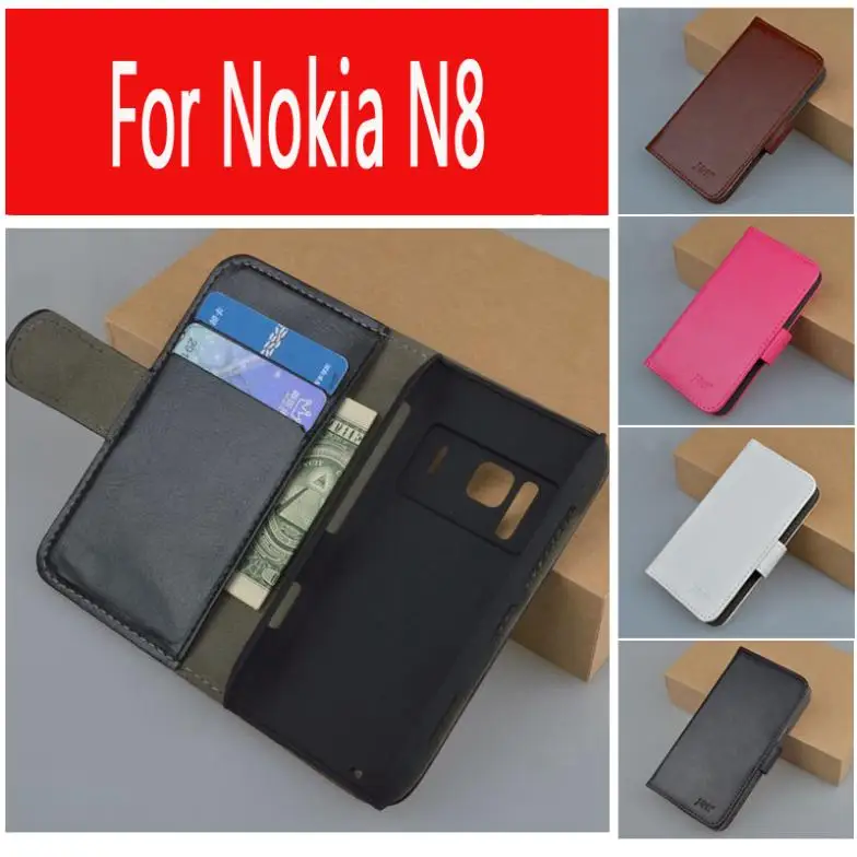 J & R брендовый кожаный чехол бумажник для NOKIA N8 откидная крышка с подставкой и