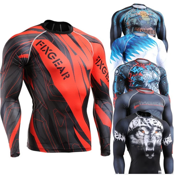 

Life On Track Long Sleeves Compression T-shirt 3D Graphics Print Training Sport Shirt Running Yoga