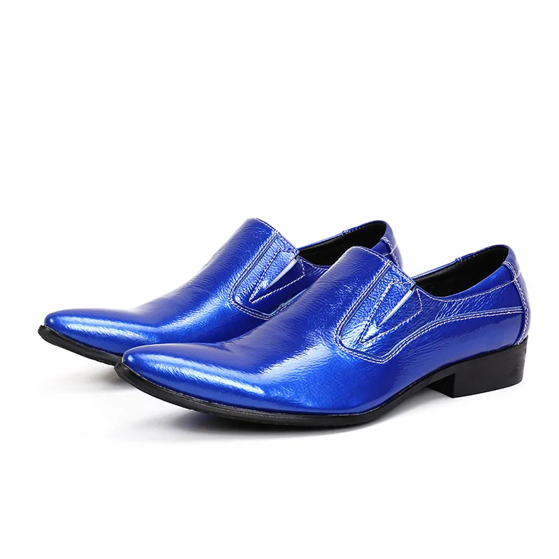 Zobairou/Мужская обувь из лакированной кожи; Лоферы без застежки; sapato masculino; мужские оксфорды; классические официальные мужские итальянские ботинки