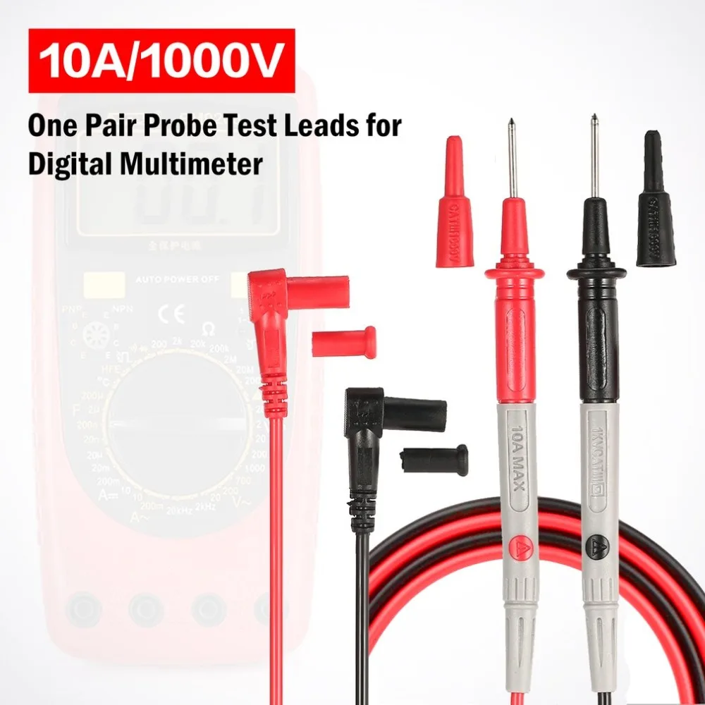 

1 Pair Universal Probe Test Leads Pin for Digital Multimeter Needle Tip Meter Multi Meter Tester Lead Probe Wire Pen Cable 20A