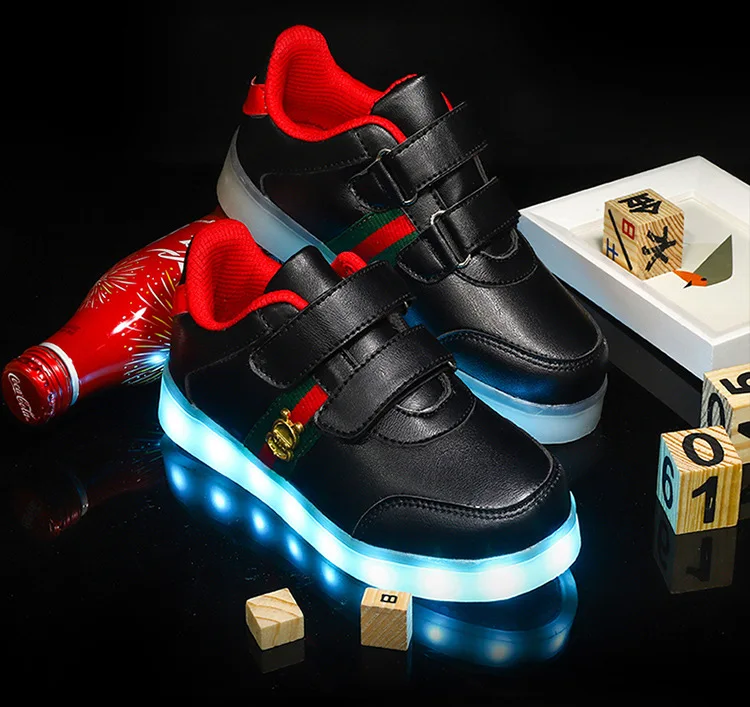 25-37 размер/USB светящиеся кроссовки светящаяся корзина Led детская обувь с светильник детская светящаяся обувь enfant для мальчиков