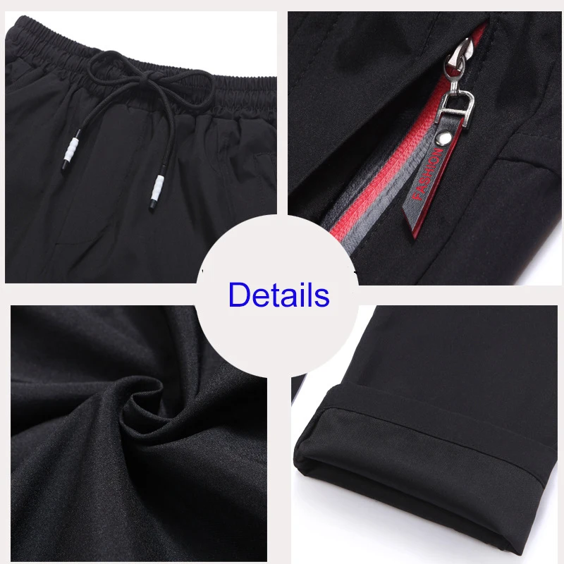 Grandwish Men's Pants Quick Dry Plus Size 5XL Mens Pant Spring Straight Sport Elastic Waist Outside Man Exercise Tuorsers,ZA218