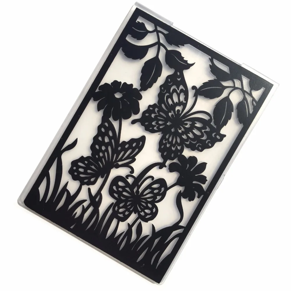 

Butterfly Spring Plastic Embossing Folder for Scrapbooking DIY Photo Album Shading embossing Paper Card Making