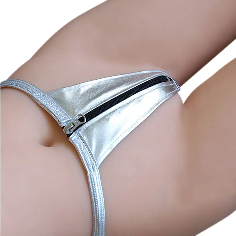 

Ladies Open Zipper Sexy Lingerie Slutty Women Latex G String Mini Thong Erotic Costumes Panty Leather Babydoll Underwear