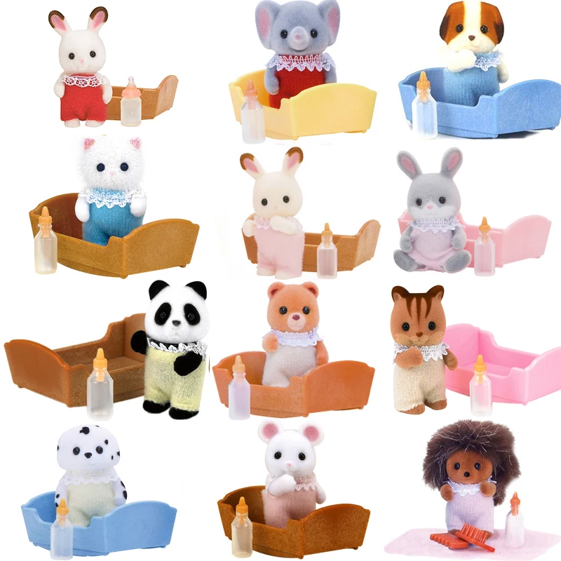Sylvanian Family Baby Doll пушистая игрушка фигурки кукольный домик семейный набор