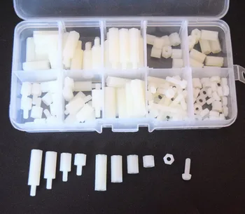 

1Set M3 Nylon Hex Spacers Screw Nut Assortment Kit Stand-off Plastic Accessories