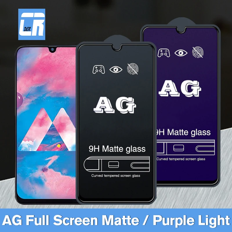 

9D Matte Frosted Tempered Glass for Samsung Galaxy A10 A20 A30 A40 A50 A60 A70 A90 M10 M20 No Fingerprint Screen Protective Film