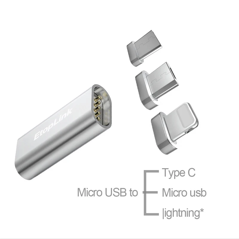 Mirco USB Type C Connector Magnet Adapter Micro USB to Type C Micro USB Charger Cable