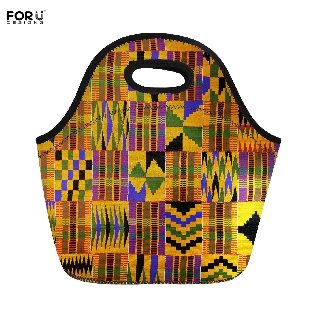 FORUDESIGNS font b Lunch b font Handle Totes Vintage African Traditional Portable Picnic font b Bags