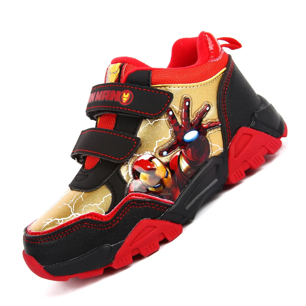 

Disney Children's The Hulk Iron Man Cartoon Pattern Shoes Sneakers Captain America Spider-Man Boys Fashion Shoes Size28-33DS0909