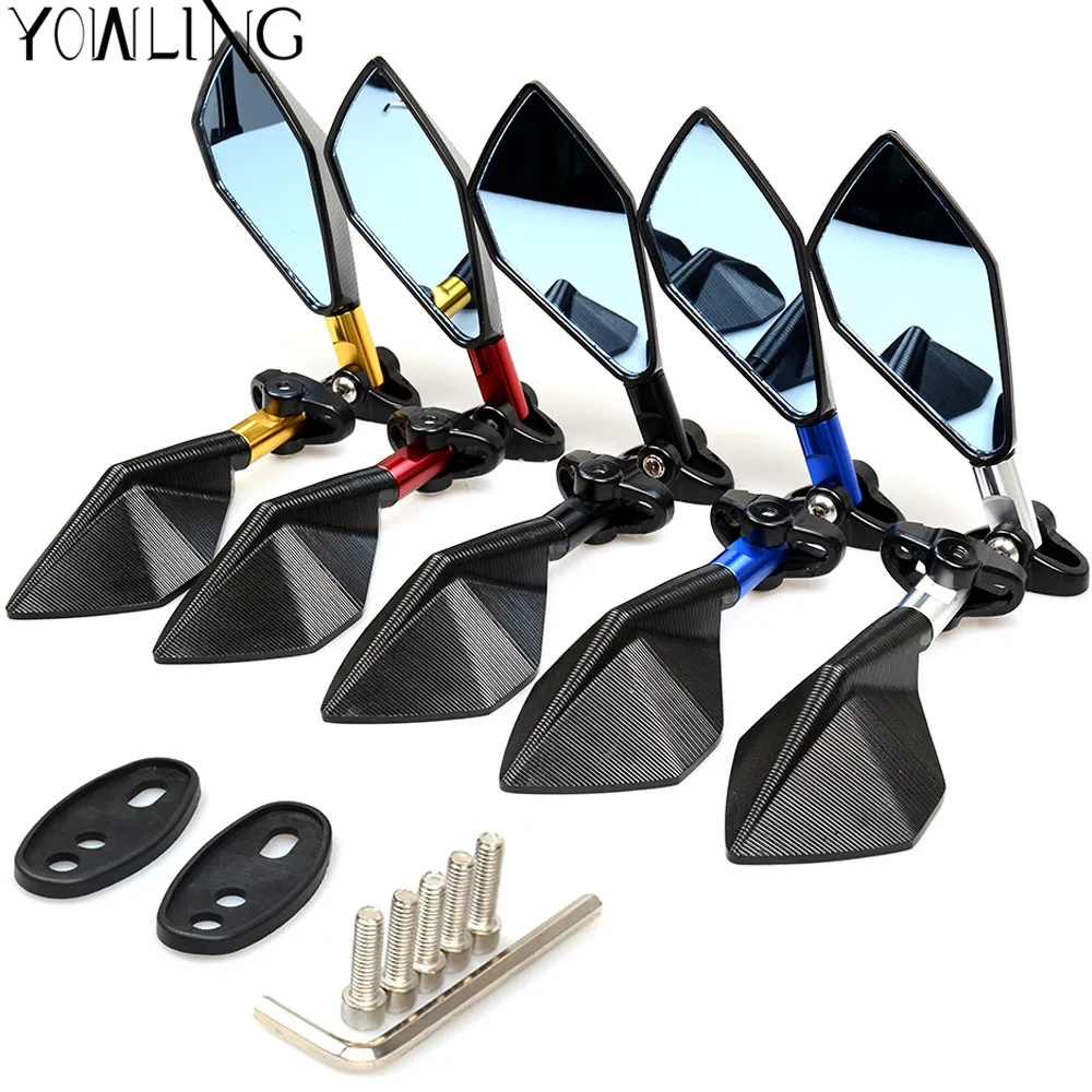 For Universal Motorcycle Accessories Aluminum alloy Stripe Rearview Side Mirrors Stripe Rearview Mirrors rearview Side mirror