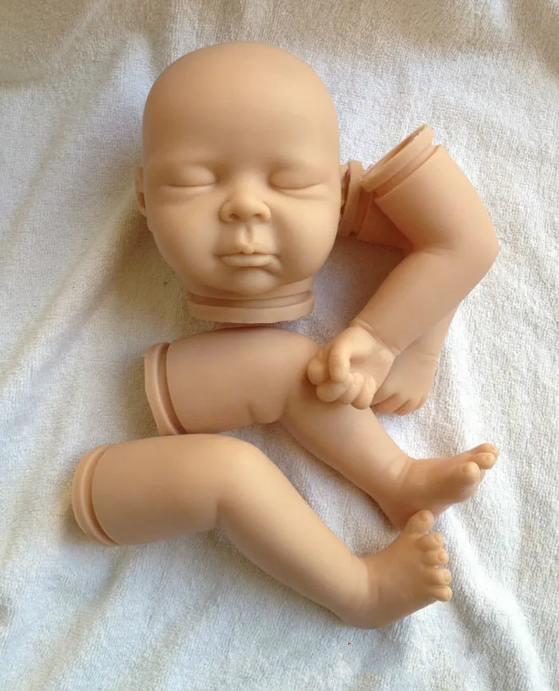 Reborn Doll Kits Unpainted Mold Head Arms Legs DK-50 Lifelike Soft Vinyl 20'' 