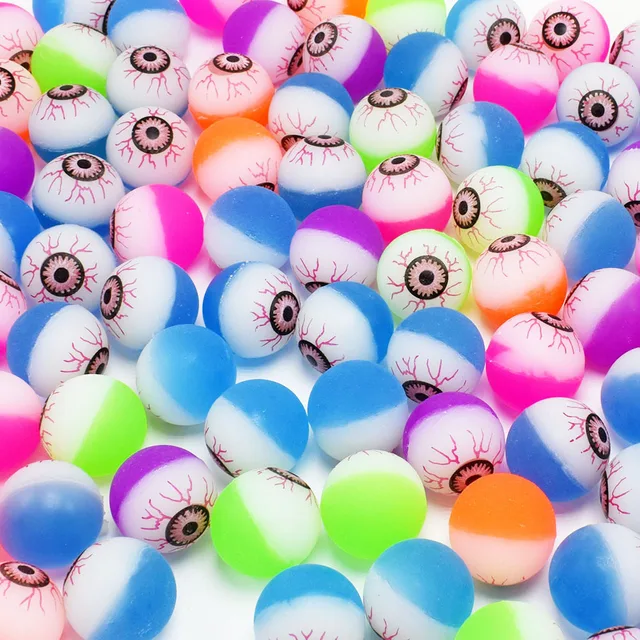 5PCS 30MM Funny Toy Balls Eyes Bouncy Ball Floating Bouncing Ball