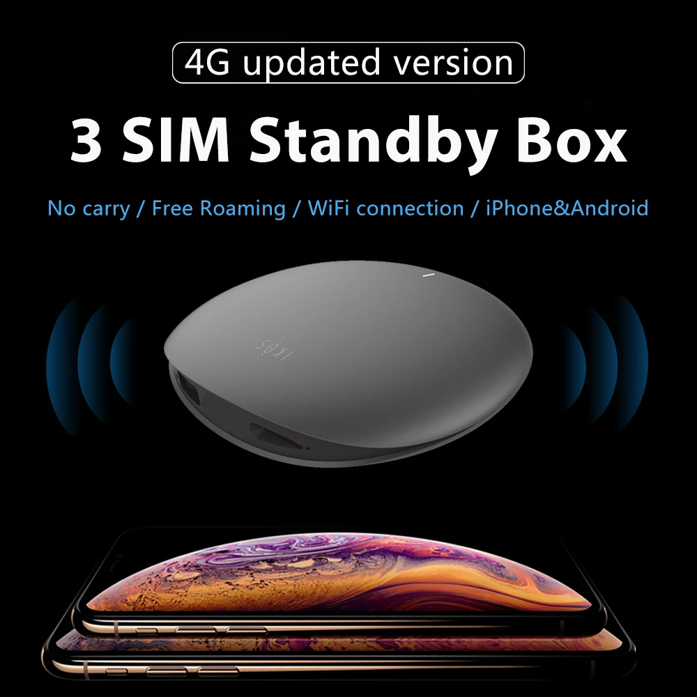 4G передача данных Бесплатный роуминг за рубежом SIMadd iKOS 3SIM режим ожидания активировать онлайн WiFi роутер Android для iPhone 6/7/8/X iOS 7-13