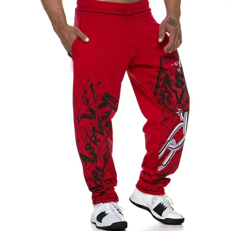 

2019 Muscle new men's sports casual trousers running basketball large size pants fitness training gym jogging running pants