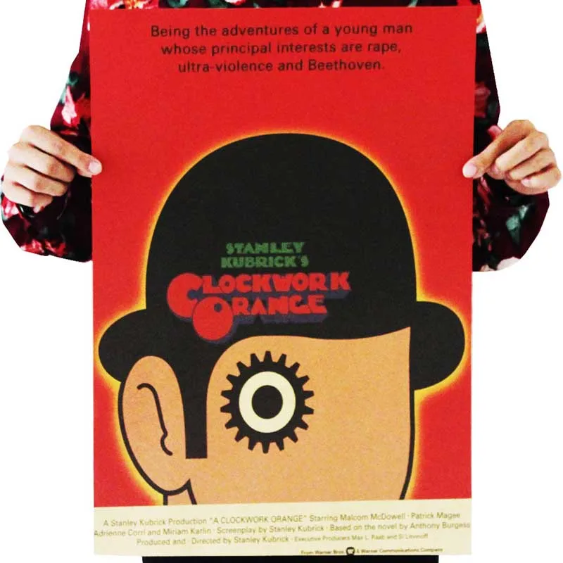 

Clockwork Orange Retro Kraft Poster Interior Cafe Decorative Painting 51x35.5cm