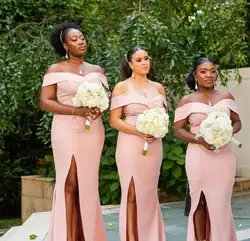 Дешевые южно-африканские платья подружки невесты розовые летние деревенские сад Формальные пригласительные на свадьбу платье подружки