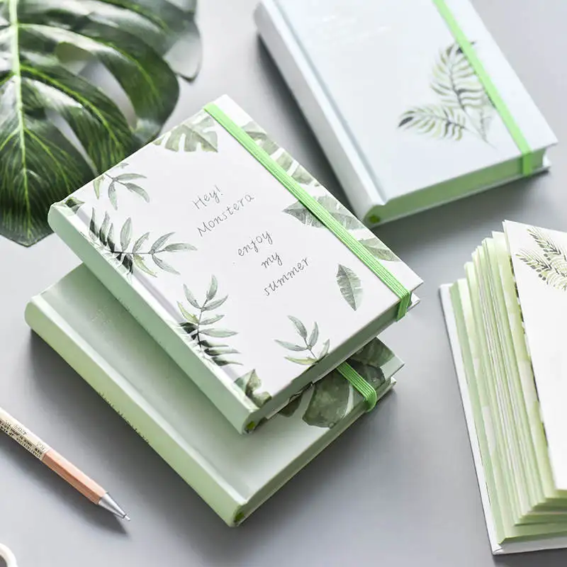 

Hey! Monstera Series Strap Notebook A6 Thickened Student Notepad Blank Notebook 1PCS