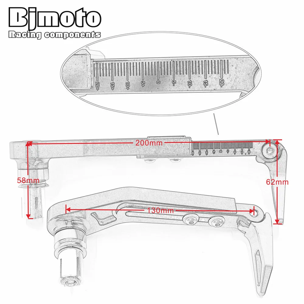 BJMOTO Универсальный 7/8 ''22 мм руль тормоза сцепления защиты мотоцикла рычаг Guard Proguard для bmw HP4 R1200RS S1000RR K1300GT