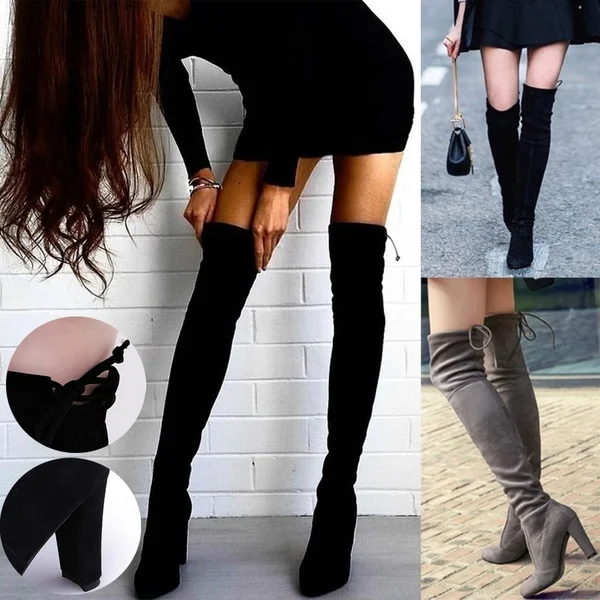 thigh high boots skinny leg