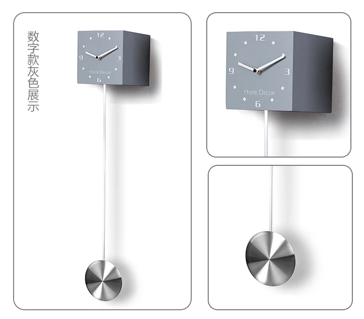 1 шт., креативные часы в скандинавском стиле для гостиной, Современные Простые художественные супер тихие часы, модные атмосферные часы-качели LU727957