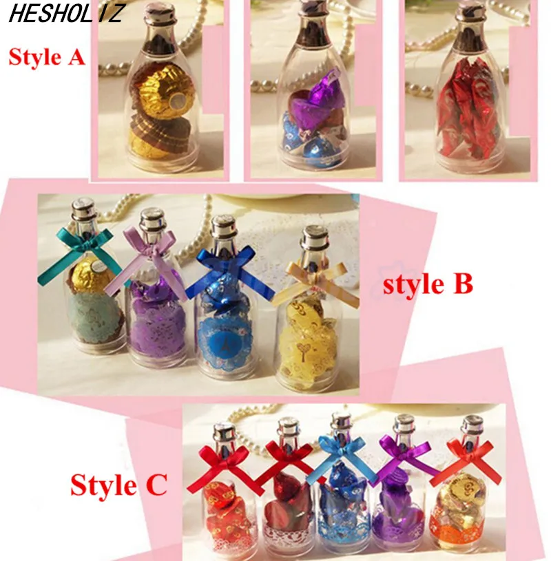 

12x Clear Champagne Bottle Candy Box Wedding Party Favors Baby Shower Decoration