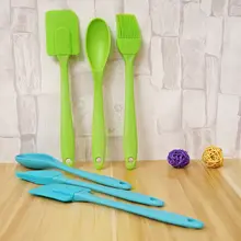 3 шт. силиконовая лопаточка ложка-кисточка набор кухонной утвари набор инструментов термостойкая для домашнего использования кухонные принадлежности прочные многофункциональные