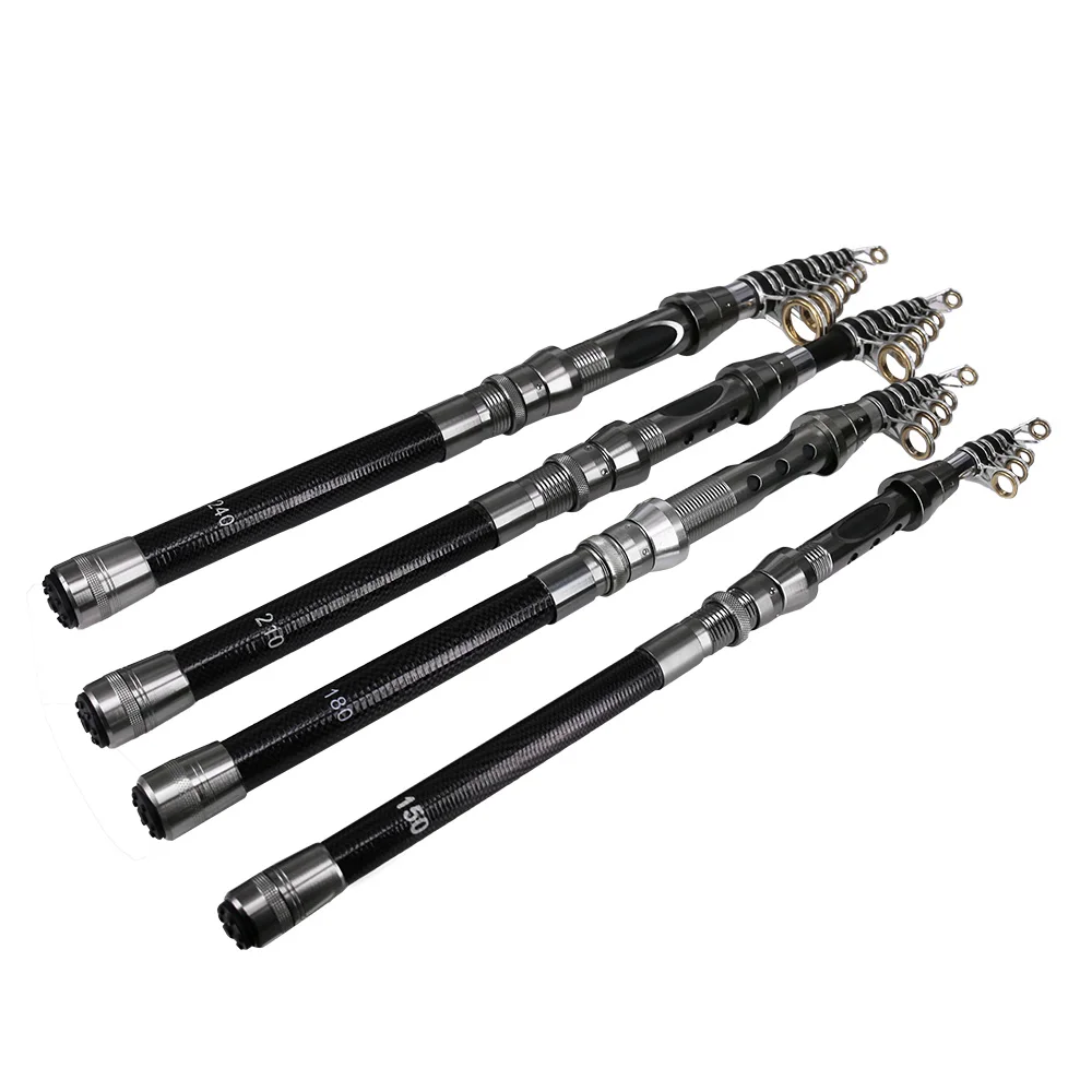 

19 New best portable retractable 1.0m-2.3m fishing rod Carbon Fiber rod super short mini bass bait casting spinning fishing rod