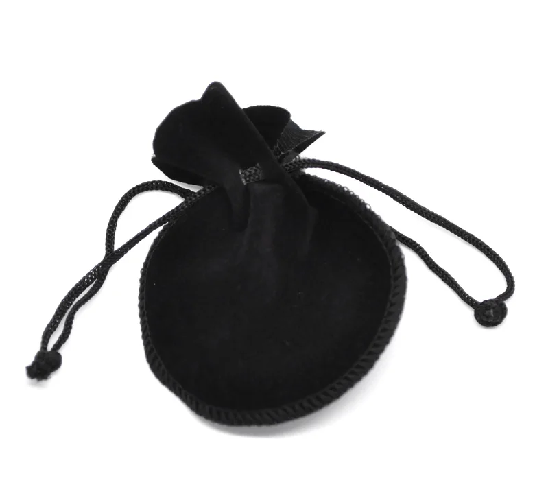 

Velveteen Velvet Bags Black 9cm x7.5cm(3 4/8" x3"), 2 PCs new
