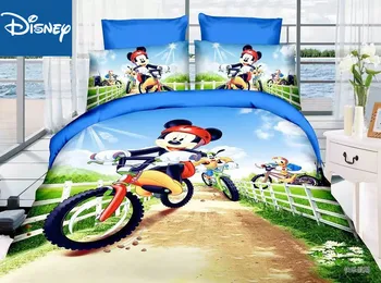 

Mickey Minnie mouse duvet cover set single twin bed linen girl boy bedding set cartoon Donald Duck kid disney pillow cover