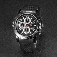 Original Luxury Male Brand V6 Watch Analog Display Black Clock Waterproof Military Man Hours Breathable Anti-skid Designer Top