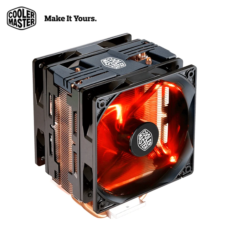 Кулер Cooler Master T400 Pro компьютер кулер для процессора двойной 120 мм вентиляторы LGA 2011 1150 1151 AMD AM4 тихий Настольный ПК охлаждения процессора вентилятор радиатора