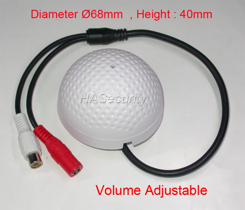 

Sound monitor MIC microphone with pre-amplifier for CCTV IP camera Volume output Adjustable