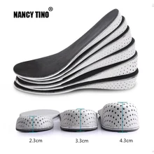 NANCY TINO Unisex Shoe Insoles EVA Breathable Insole Heighten Insert Sports Orthopedic Shoes Pad Cushion Height Increase Insole 2 layer 5cm height increase insole eva pigskin insoles gel insole flat foot silicone soles gel orthopedic shoe pad lift increase