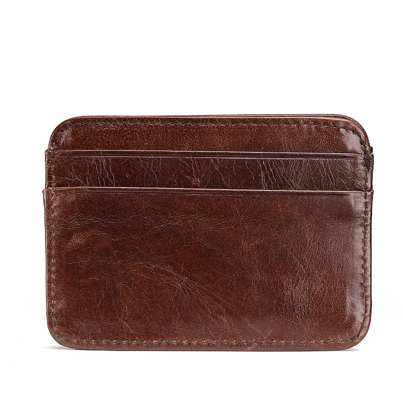 

Women Credit Card Wallet Men Thin Wallet Business Card Holder Bank Cardholder Leather Package Bus Card Holder Leather with Ring