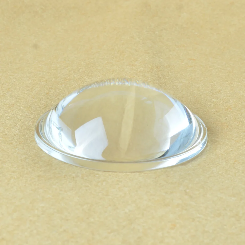 74mm Dia Height 24.3mm Optical Convex Glass Lens High power LED Plano